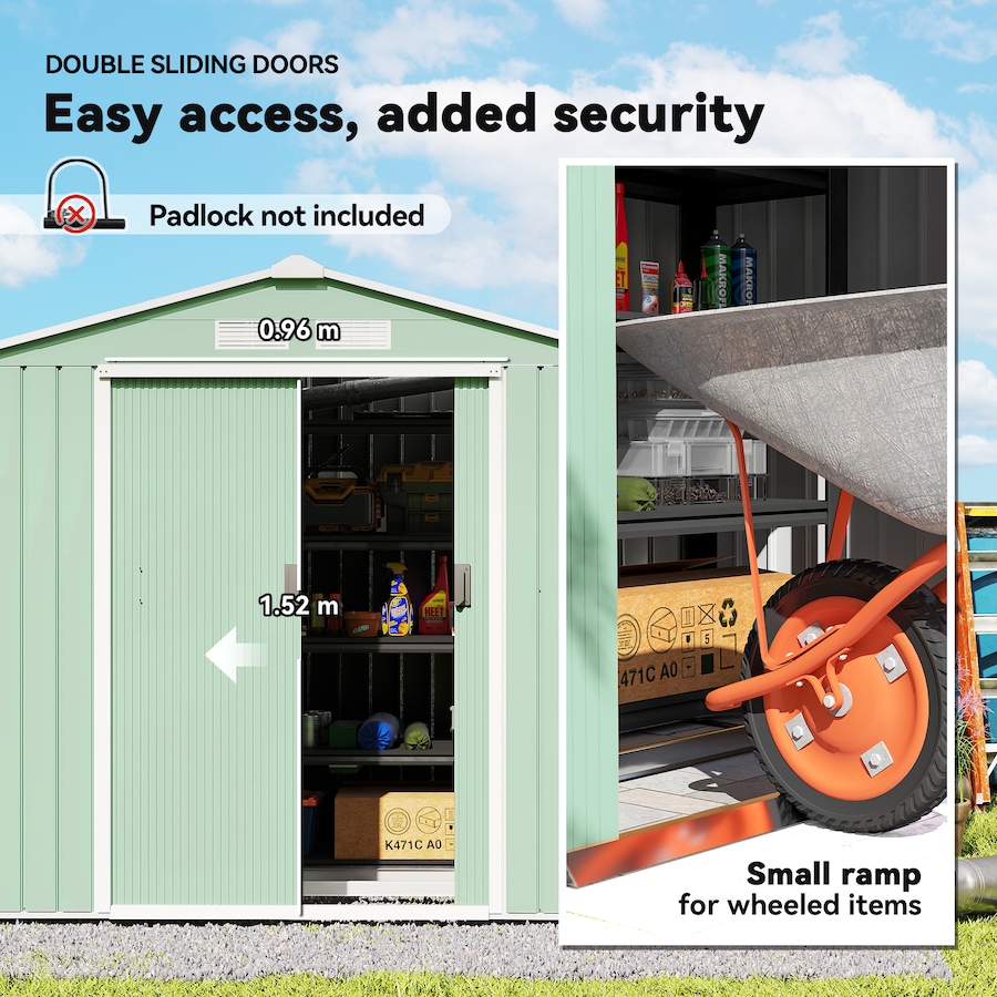 Image 964873_ALTMORE125.jpg, Product 964-873 / Price $319.99 - $379.99, 7' x 4' Garden Storage Shed w/ Foundation Kit and Double Doors from Outsunny on TSC.ca's Home & Garden department