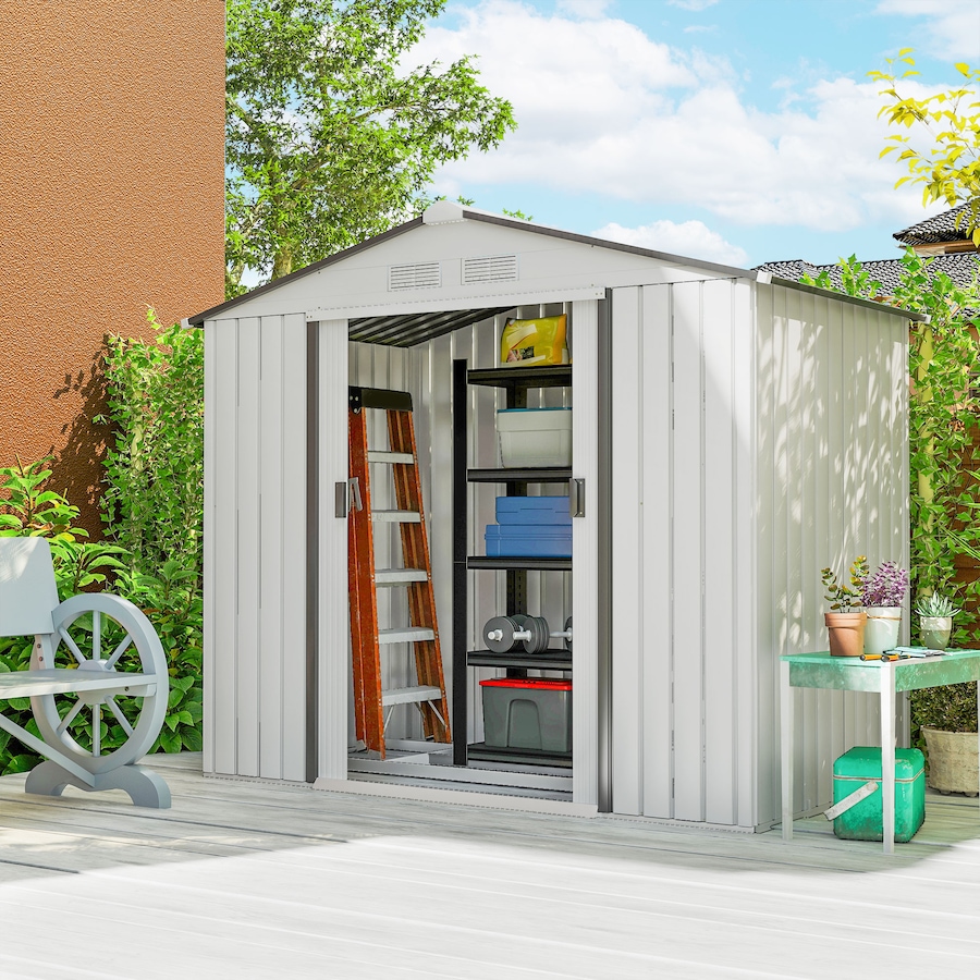 Image 964873_ALTMORE130.jpg, Product 964-873 / Price $319.99 - $379.99, 7' x 4' Garden Storage Shed w/ Foundation Kit and Double Doors from Outsunny on TSC.ca's Home & Garden department