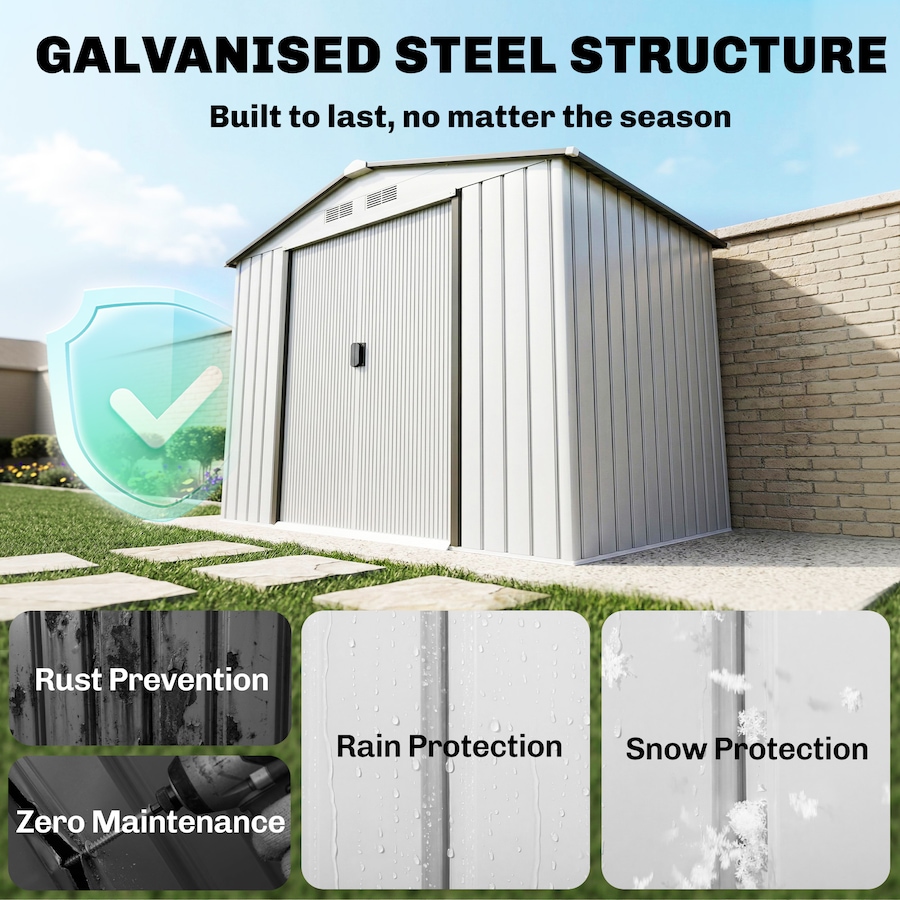 Image 964873_ALTMORE139.jpg, Product 964-873 / Price $319.99 - $379.99, 7' x 4' Garden Storage Shed w/ Foundation Kit and Double Doors from Outsunny on TSC.ca's Home & Garden department