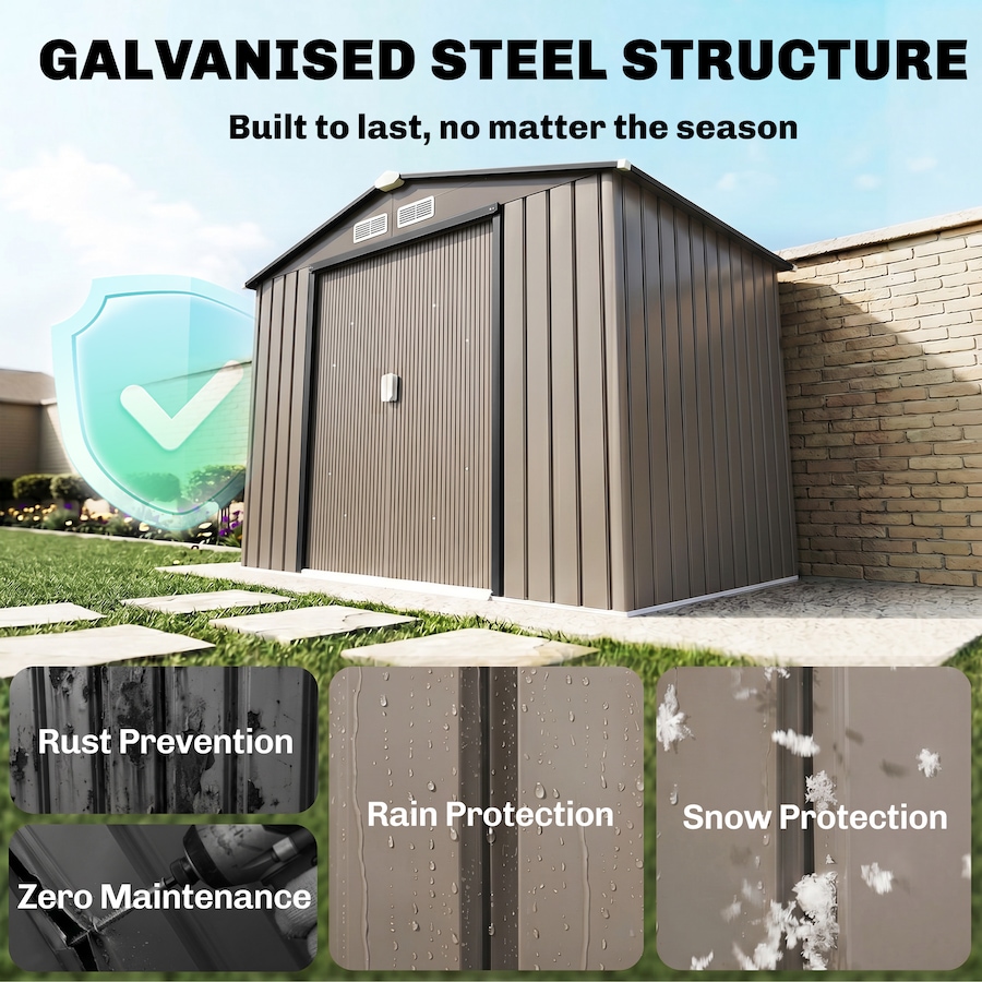 Image 964873_ALTMORE143.jpg, Product 964-873 / Price $319.99 - $379.99, 7' x 4' Garden Storage Shed w/ Foundation Kit and Double Doors from Outsunny on TSC.ca's Home & Garden department