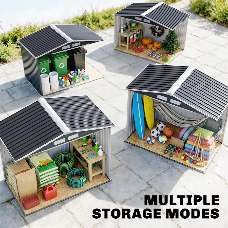 Image 964873_ALTMORE149.jpg, Product 964-873 / Price $319.99 - $379.99, 7' x 4' Garden Storage Shed w/ Foundation Kit and Double Doors from Outsunny on TSC.ca's Home & Garden department
