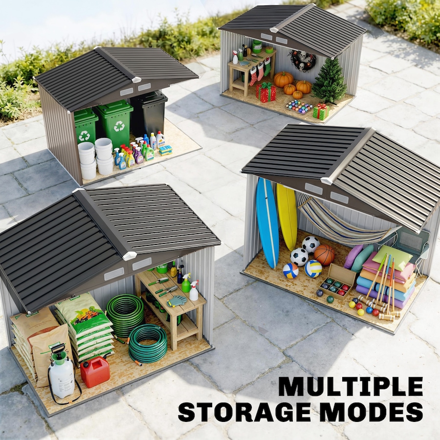 Image 964873_ALTMORE151.jpg, Product 964-873 / Price $319.99 - $379.99, 7' x 4' Garden Storage Shed w/ Foundation Kit and Double Doors from Outsunny on TSC.ca's Home & Garden department