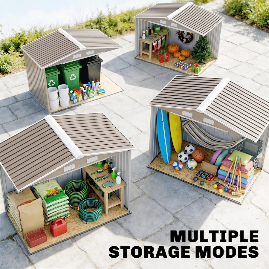 Image 964873_ALTMORE153.jpg, Product 964-873 / Price $319.99 - $379.99, 7' x 4' Garden Storage Shed w/ Foundation Kit and Double Doors from Outsunny on TSC.ca's Home & Garden department