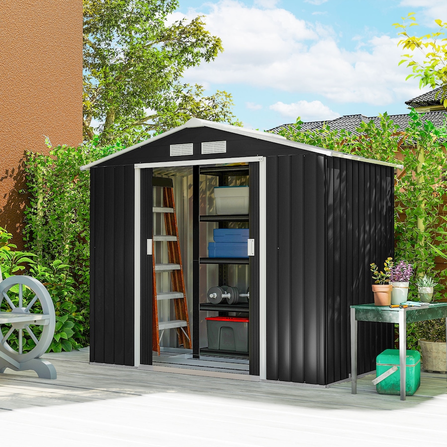 Image 964873_ALTMORE93.jpg, Product 964-873 / Price $319.99 - $379.99, 7' x 4' Garden Storage Shed w/ Foundation Kit and Double Doors from Outsunny on TSC.ca's Home & Garden department