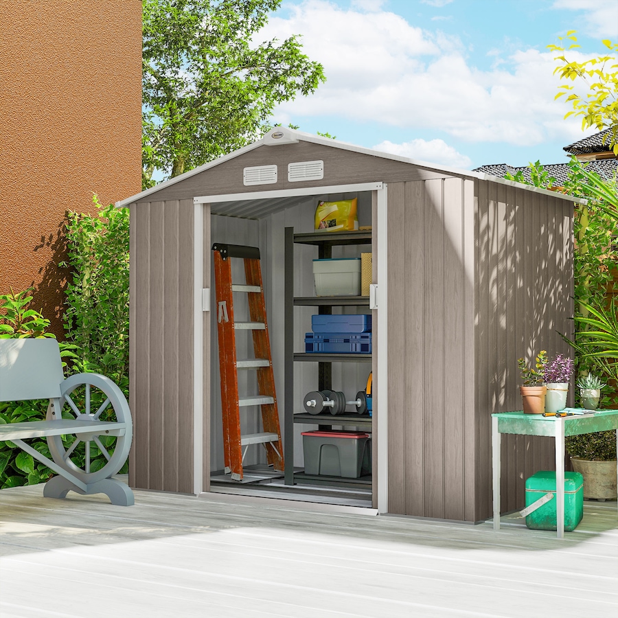 Image 964873_ALTMORE94.jpg, Product 964-873 / Price $319.99 - $379.99, 7' x 4' Garden Storage Shed w/ Foundation Kit and Double Doors from Outsunny on TSC.ca's Home & Garden department