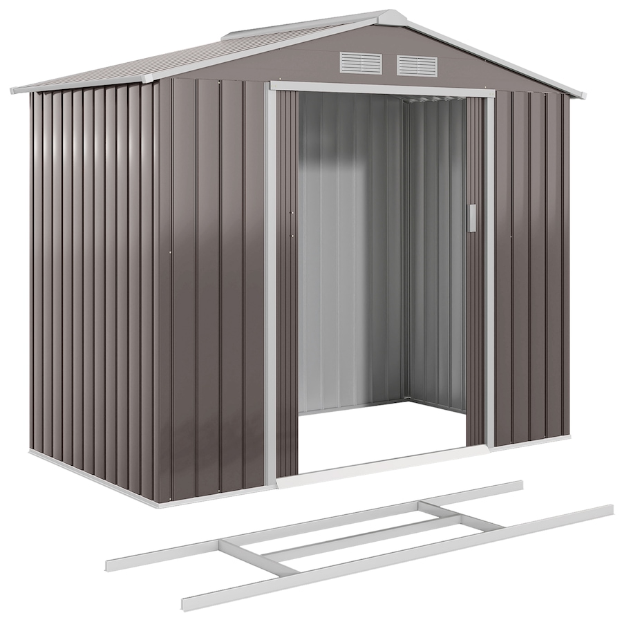Image 964873_ST07.jpg, Product 964-873 / Price $319.99 - $379.99, 7' x 4' Garden Storage Shed w/ Foundation Kit and Double Doors from Outsunny on TSC.ca's Home & Garden department