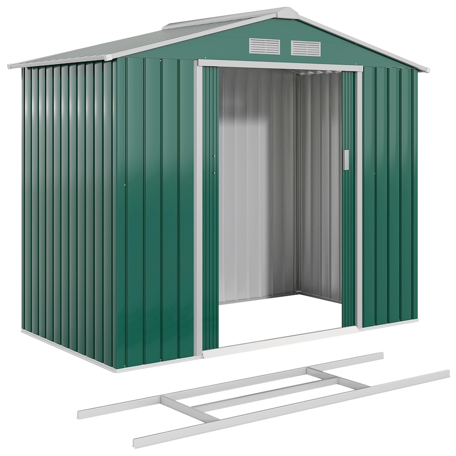 Image 964873_ST08.jpg, Product 964-873 / Price $319.99 - $379.99, 7' x 4' Garden Storage Shed w/ Foundation Kit and Double Doors from Outsunny on TSC.ca's Home & Garden department