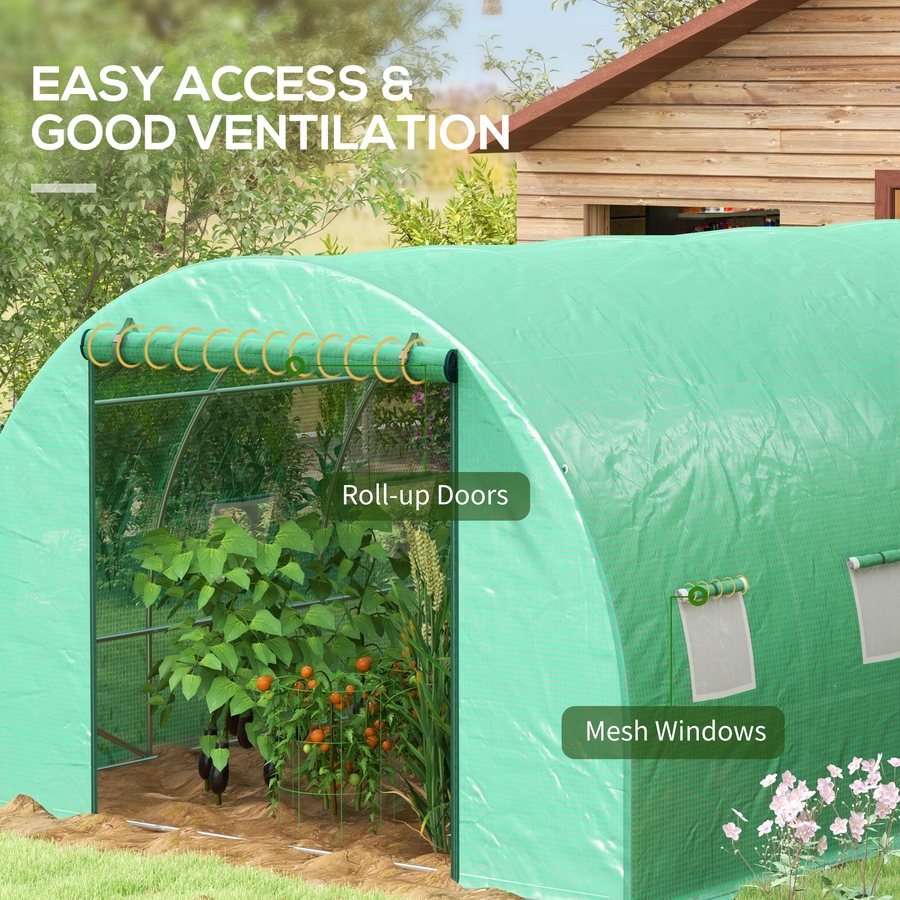 Image 964879_ALTMORE12.jpg, Product 964-879 / Price $219.99, Outsunny 20' x 10' Tunnel Greenhouse with Sprinkler System Green House from Outsunny on TSC.ca's Home & Garden department