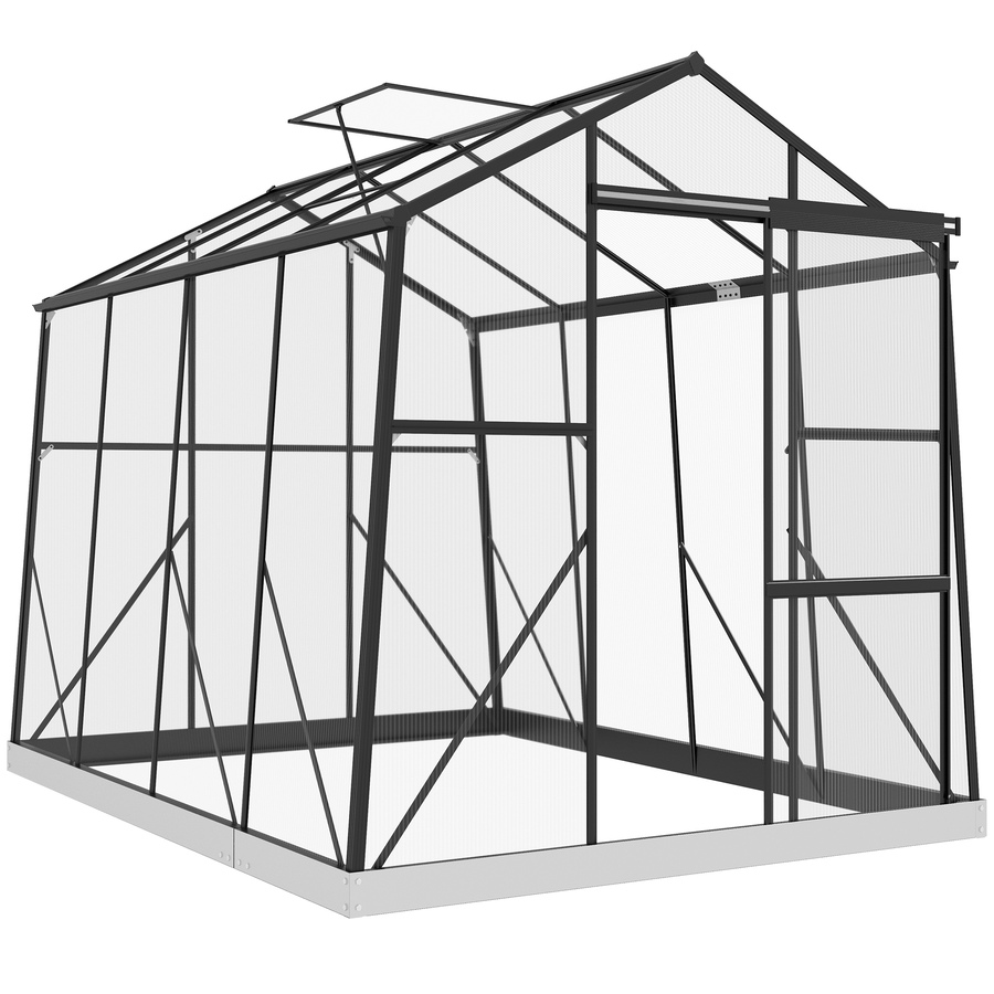 Image 964881.jpg, Product 964-881 / Price $319.99, Outsunny 6' x 8' Polycarbonate Greenhouse Aluminium Walk-in Green House from Outsunny on TSC.ca's Home & Garden department