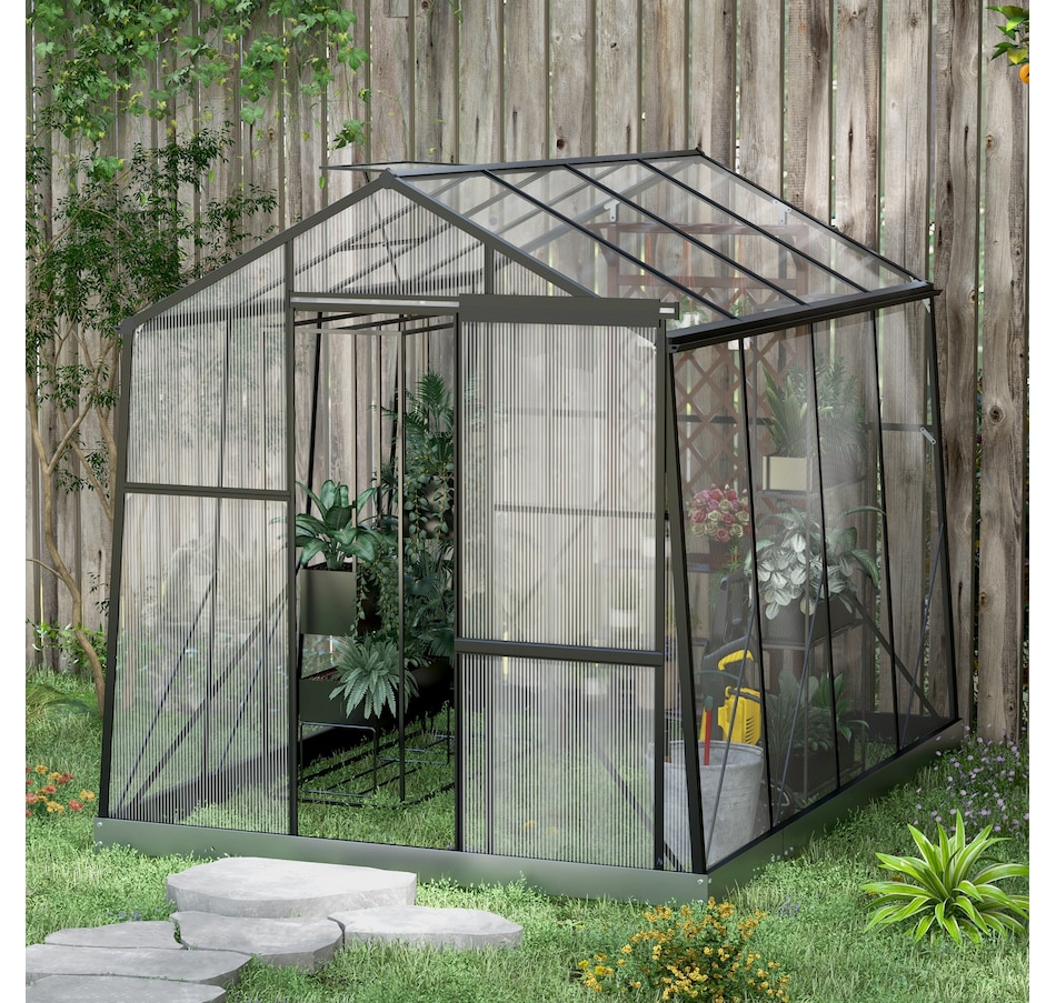 Image 964881_ALTMORE1.jpg, Product 964-881 / Price $432.99, Outsunny 6' x 8' Polycarbonate Greenhouse from Outsunny on TSC.ca's Home & Garden department