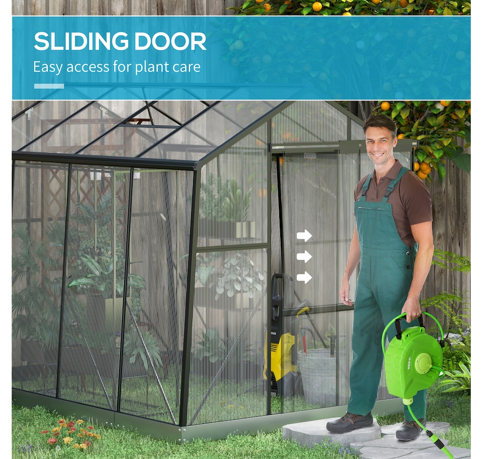 Image 964881_ALTMORE6.jpg, Product 964-881 / Price $432.99, Outsunny 6' x 8' Polycarbonate Greenhouse from Outsunny on TSC.ca's Home & Garden department