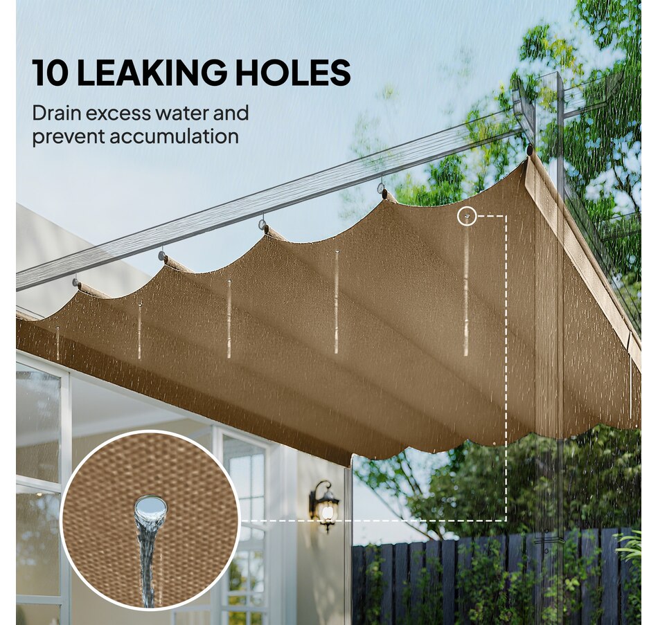 Image 964883_ALTMORE102.jpg, Product 964-883 / Price $54.99 - $64.99, Outsunny Retractable Replacement Pergola Canopy from Outsunny on TSC.ca's Home & Garden department