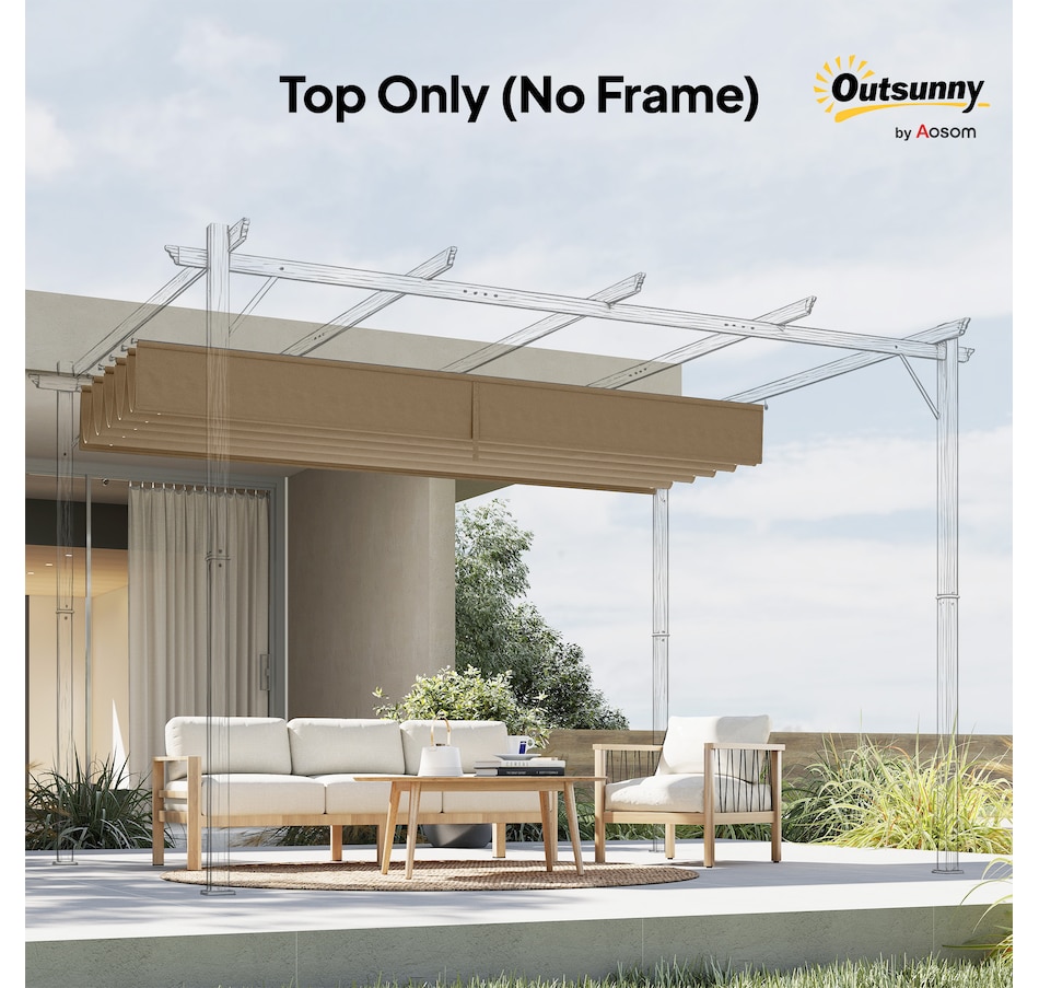Image 964883_ALTMORE105.jpg, Product 964-883 / Price $54.99 - $64.99, Outsunny Retractable Replacement Pergola Canopy from Outsunny on TSC.ca's Home & Garden department