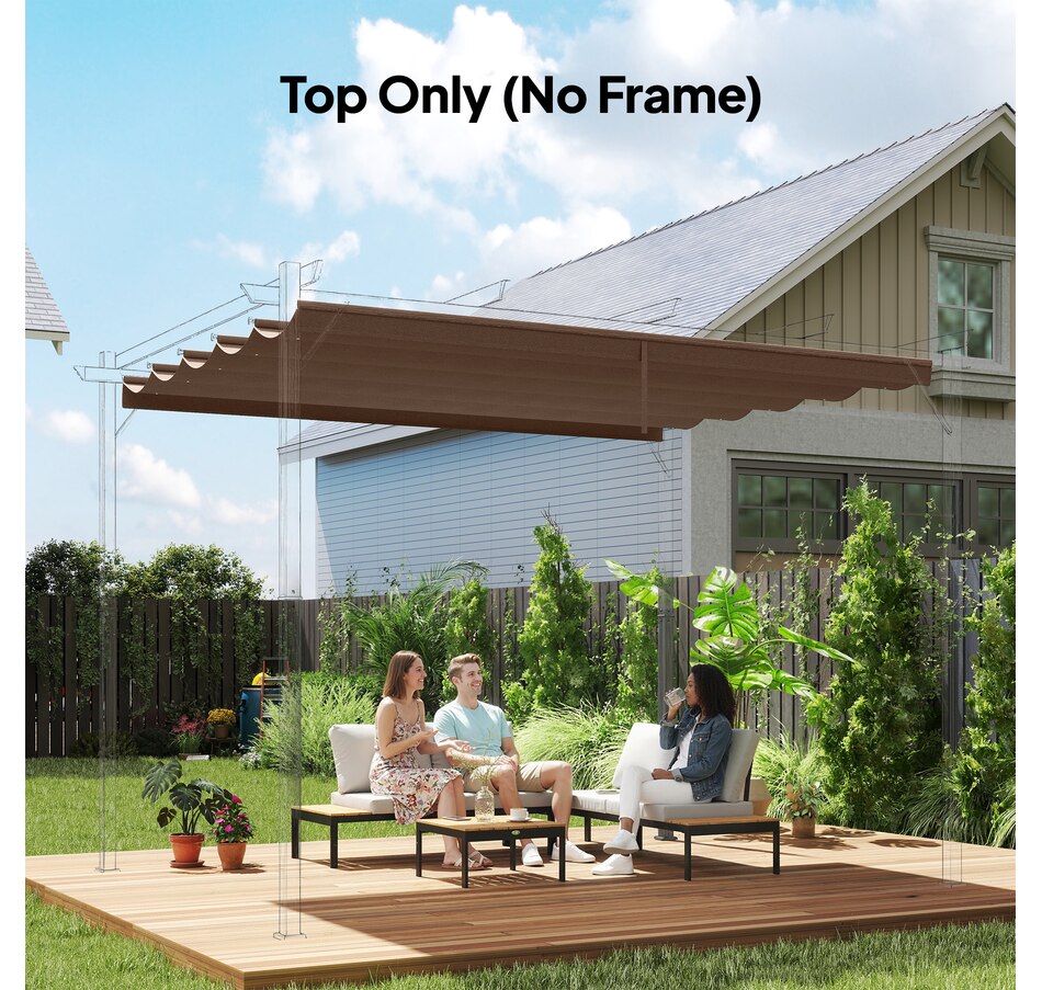 Image 964883_ALTMORE106.jpg, Product 964-883 / Price $54.99 - $64.99, Outsunny Retractable Replacement Pergola Canopy from Outsunny on TSC.ca's Home & Garden department