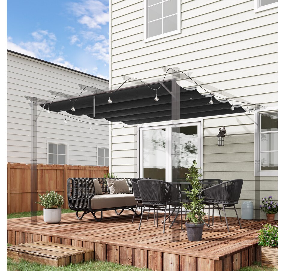 Image 964883_ALTMORE32.jpg, Product 964-883 / Price $54.99 - $64.99, Outsunny Retractable Replacement Pergola Canopy from Outsunny on TSC.ca's Home & Garden department