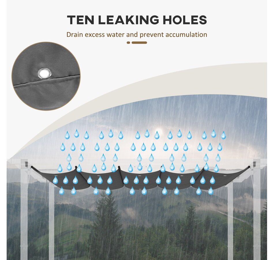 Image 964883_ALTMORE35.jpg, Product 964-883 / Price $54.99 - $64.99, Outsunny Retractable Replacement Pergola Canopy from Outsunny on TSC.ca's Home & Garden department