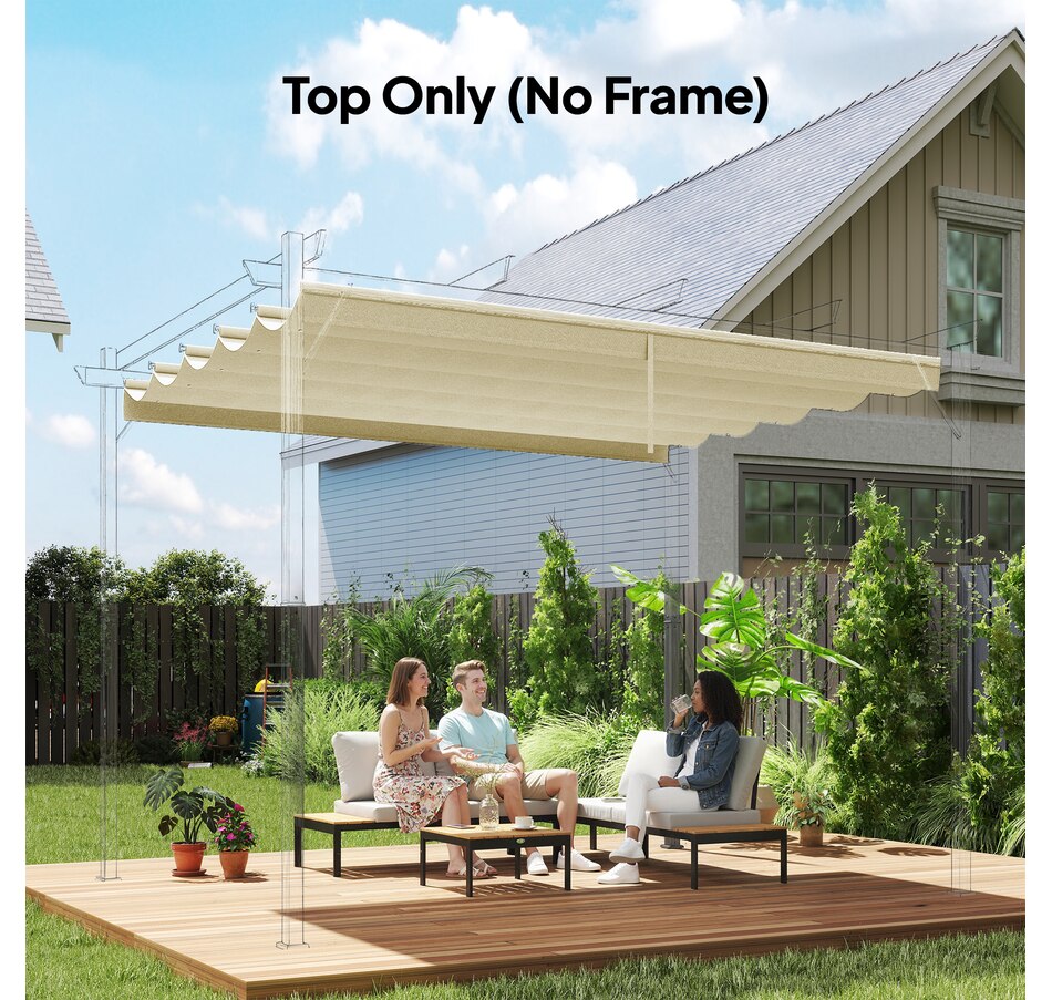 Image 964883_ALTMORE63.jpg, Product 964-883 / Price $54.99 - $64.99, Outsunny Retractable Replacement Pergola Canopy from Outsunny on TSC.ca's Home & Garden department