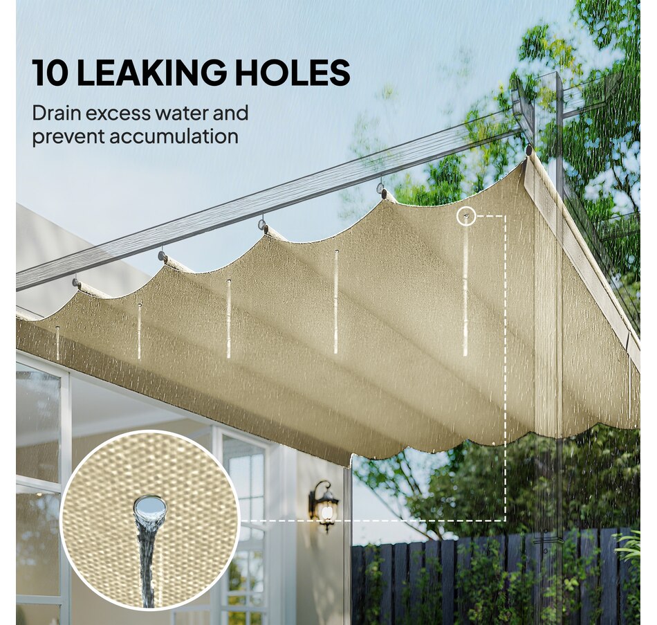 Image 964883_ALTMORE67.jpg, Product 964-883 / Price $54.99 - $64.99, Outsunny Retractable Replacement Pergola Canopy from Outsunny on TSC.ca's Home & Garden department