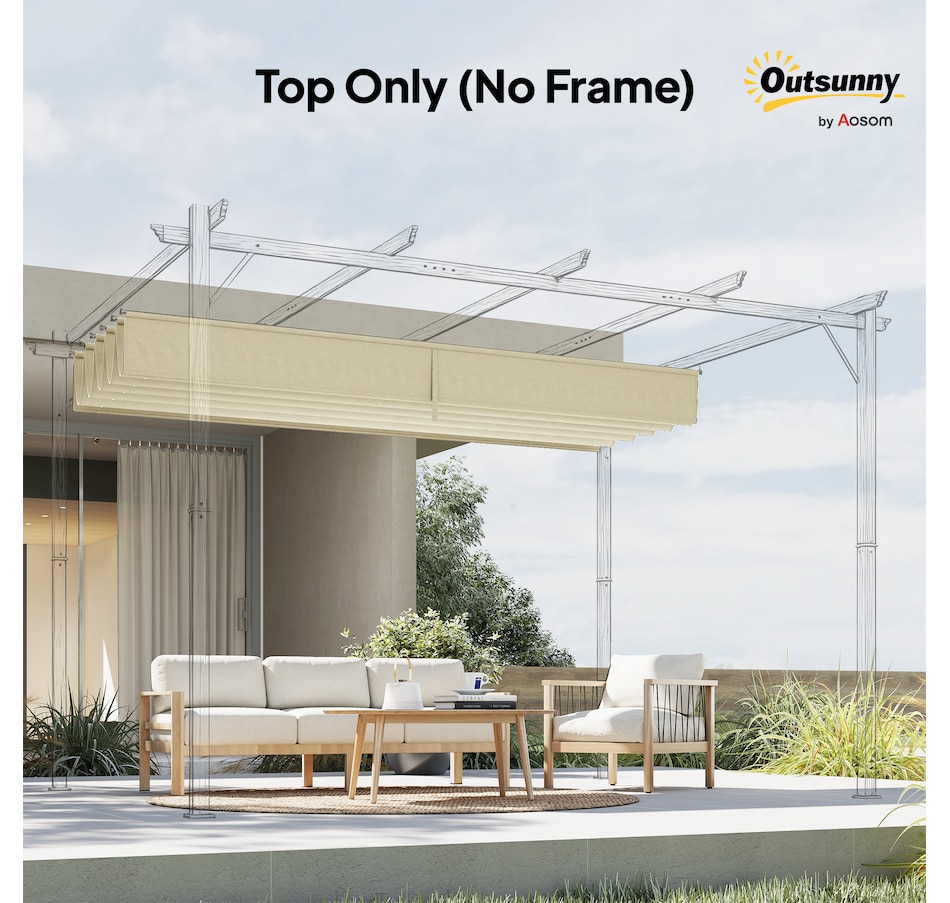 Image 964883_ALTMORE70.jpg, Product 964-883 / Price $54.99 - $64.99, Outsunny Retractable Replacement Pergola Canopy from Outsunny on TSC.ca's Home & Garden department