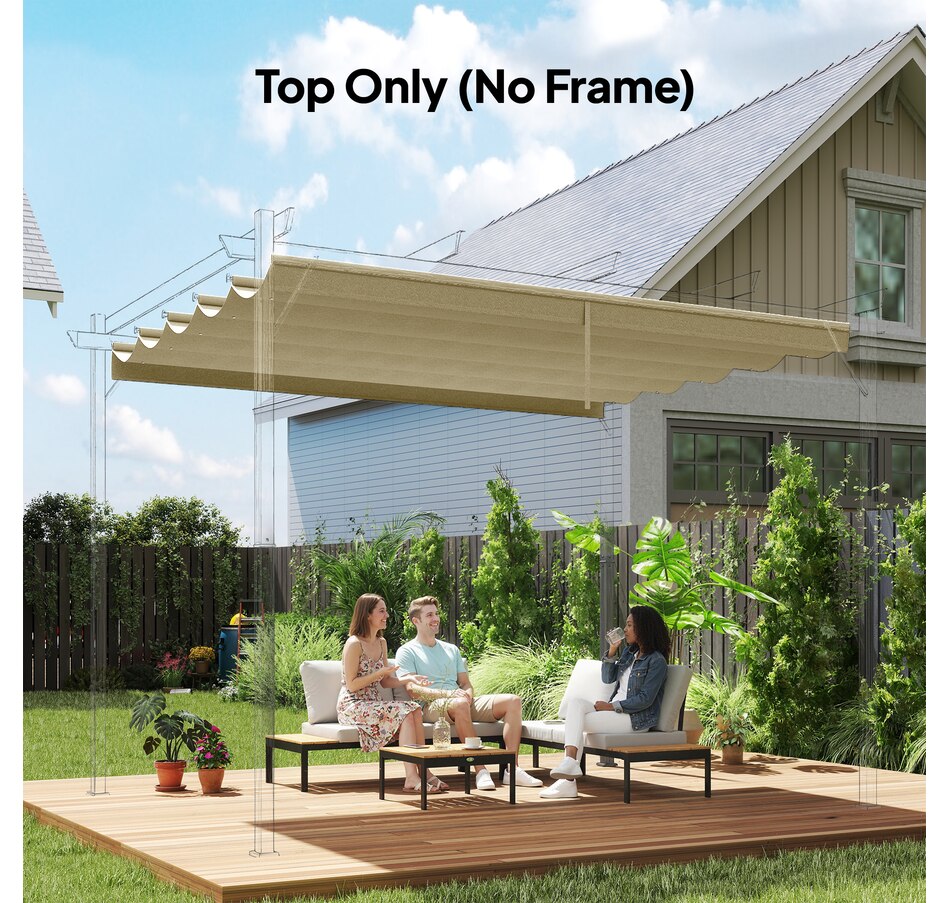 Image 964883_ALTMORE71.jpg, Product 964-883 / Price $54.99 - $64.99, Outsunny Retractable Replacement Pergola Canopy from Outsunny on TSC.ca's Home & Garden department