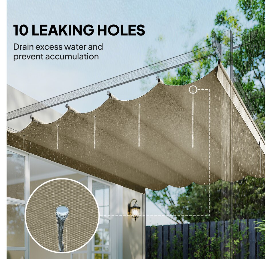 Image 964883_ALTMORE75.jpg, Product 964-883 / Price $54.99 - $64.99, Outsunny Retractable Replacement Pergola Canopy from Outsunny on TSC.ca's Home & Garden department