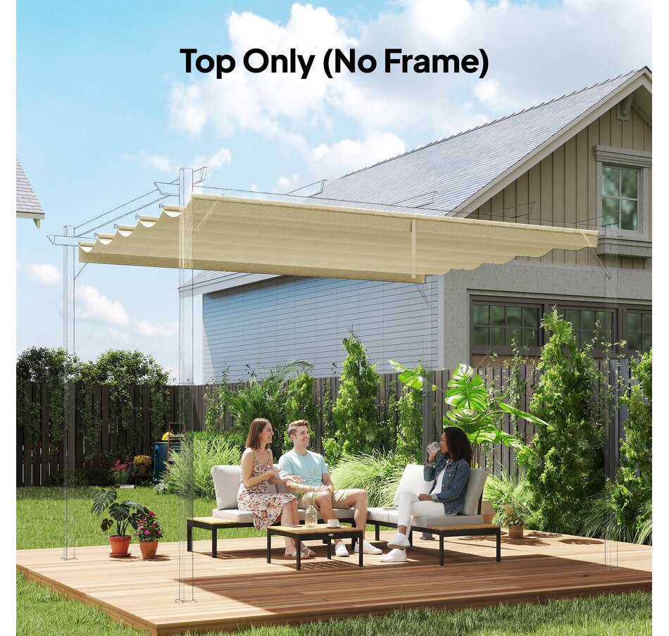 Image 964883_ALTMORE79.jpg, Product 964-883 / Price $54.99 - $64.99, Outsunny Retractable Replacement Pergola Canopy from Outsunny on TSC.ca's Home & Garden department