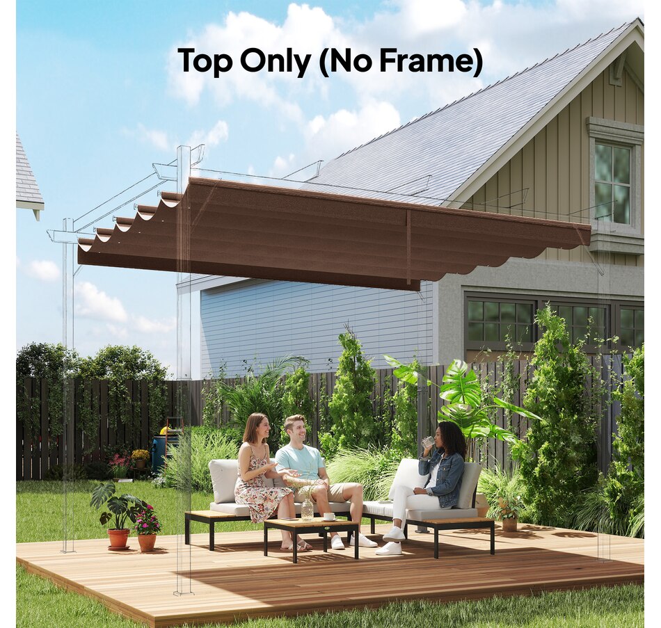 Image 964883_ALTMORE82.jpg, Product 964-883 / Price $54.99 - $64.99, Outsunny Retractable Replacement Pergola Canopy from Outsunny on TSC.ca's Home & Garden department