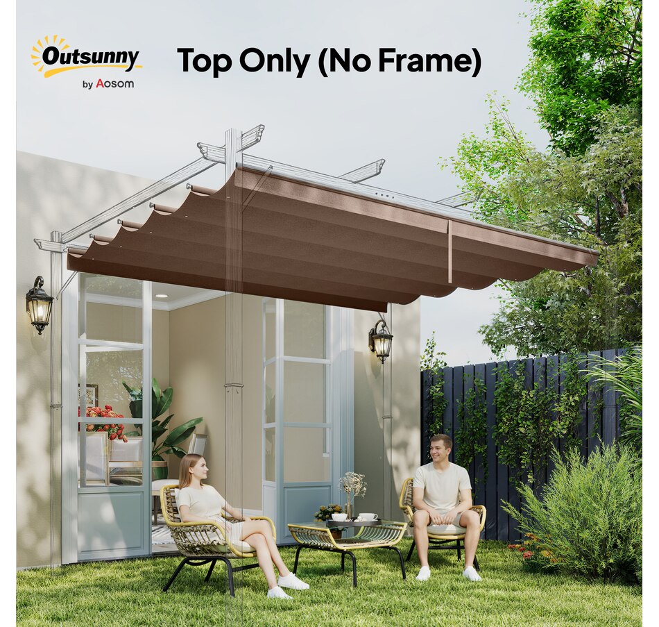 Image 964883_ALTMORE87.jpg, Product 964-883 / Price $54.99 - $64.99, Outsunny Retractable Replacement Pergola Canopy from Outsunny on TSC.ca's Home & Garden department