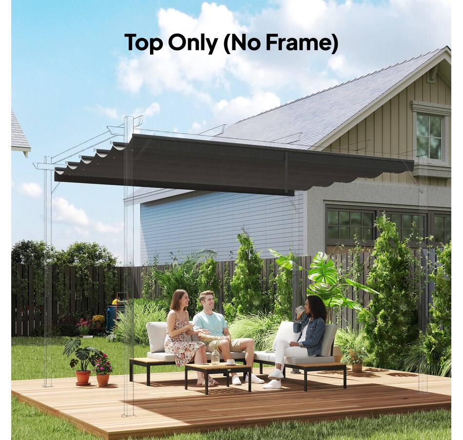 Image 964883_ALTMORE90.jpg, Product 964-883 / Price $54.99 - $64.99, Outsunny Retractable Replacement Pergola Canopy from Outsunny on TSC.ca's Home & Garden department