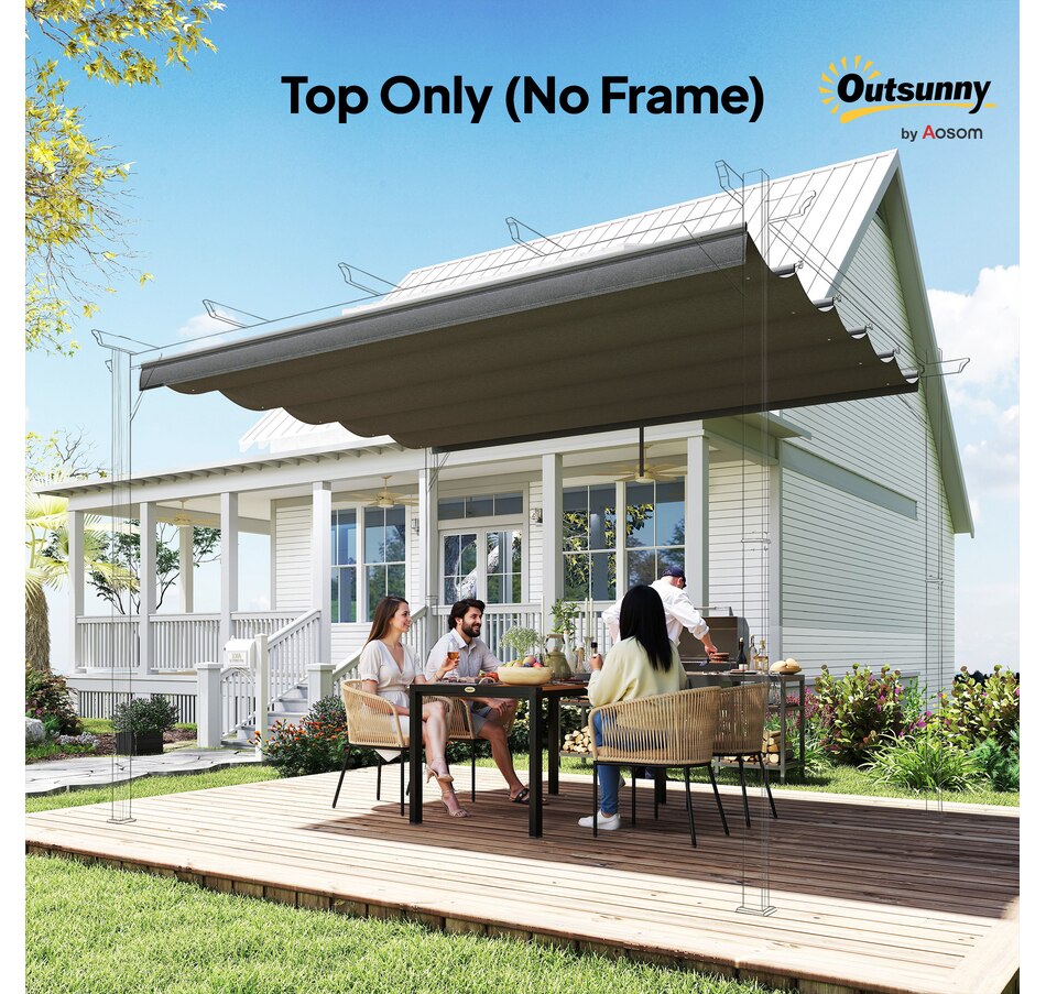 Image 964883_ALTMORE96.jpg, Product 964-883 / Price $54.99 - $64.99, Outsunny Retractable Replacement Pergola Canopy from Outsunny on TSC.ca's Home & Garden department