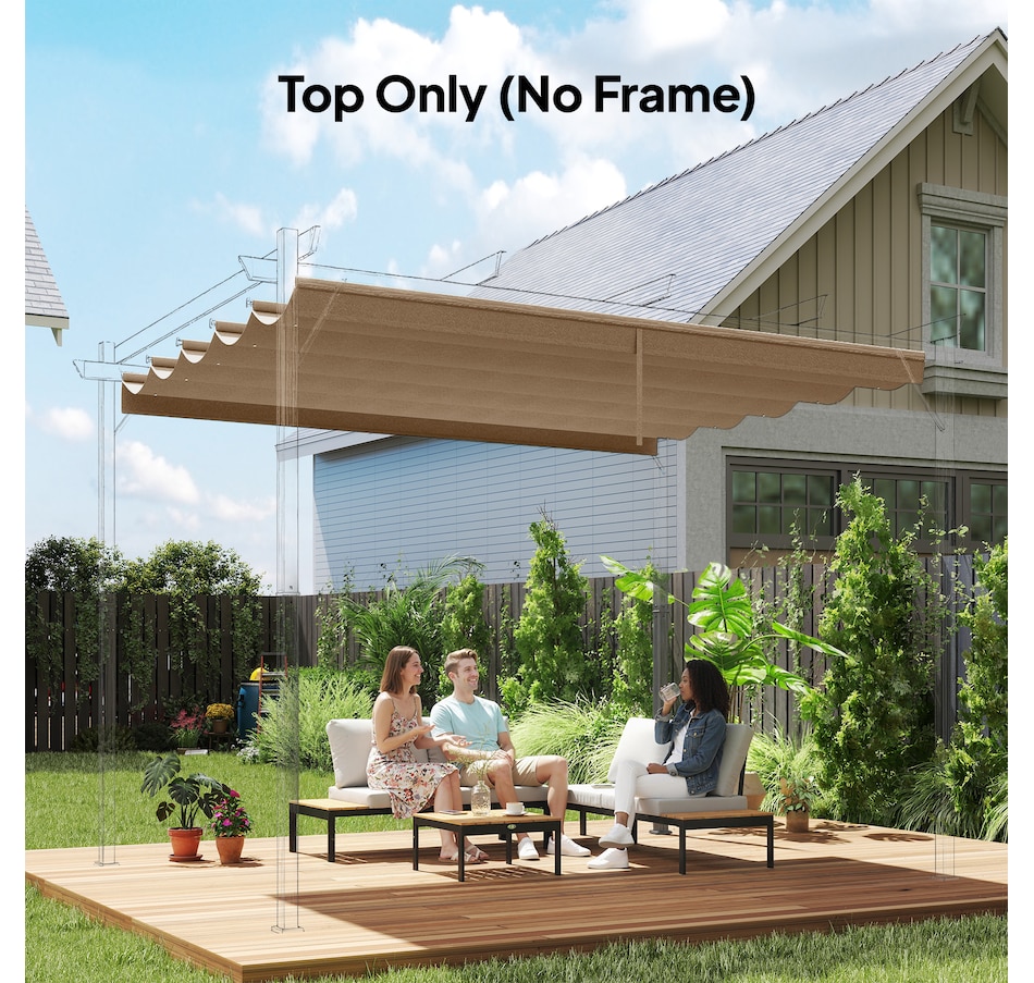 Image 964883_ALTMORE98.jpg, Product 964-883 / Price $54.99 - $64.99, Outsunny Retractable Replacement Pergola Canopy from Outsunny on TSC.ca's Home & Garden department