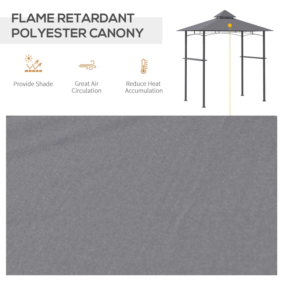 Image 964893_ALTMORE5.jpg, Product 964-893 / Price $109.99, Outsunny 8' x 5' BBQ Grill Gazebo Tent for Outdoor Sun Shade, Grey from Outsunny on TSC.ca's Home & Garden department