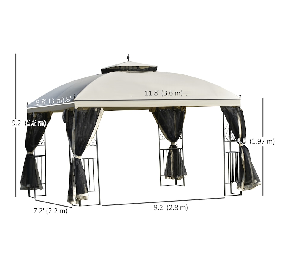 Image 964896_ALTMORE2.jpg, Product 964-896 / Price $339.99, Outsunny 12' x 10' Patio Gazebo Canopy from Outsunny on TSC.ca's Home & Garden department