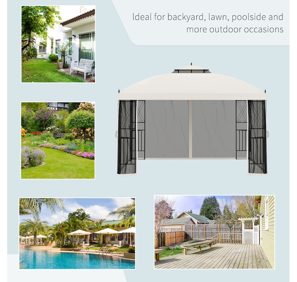 Image 964896_ALTMORE6.jpg, Product 964-896 / Price $339.99, Outsunny 12' x 10' Patio Gazebo Canopy from Outsunny on TSC.ca's Home & Garden department