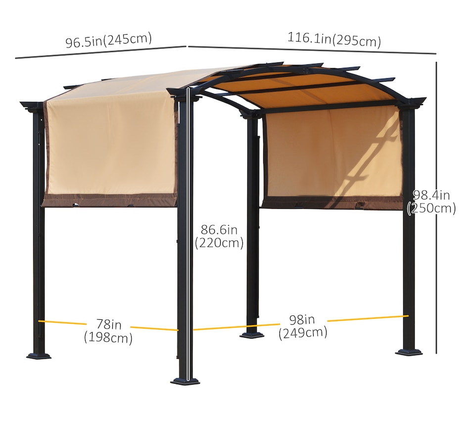Image 964899_ALTMORE2.jpg, Product 964-899 / Price $369.99, Outsunny 10' x 8' Outdoor Retractable Canopy Pergola from Outsunny on TSC.ca's Home & Garden department