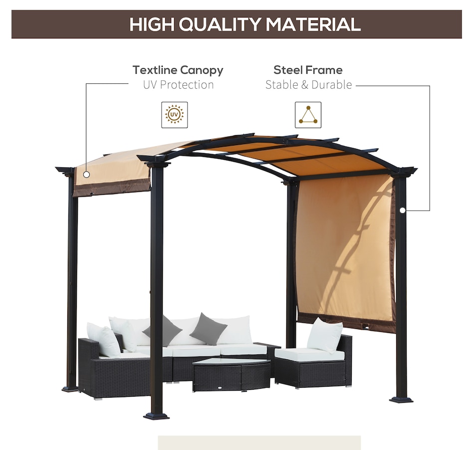Image 964899_ALTMORE3.jpg, Product 964-899 / Price $369.99, Outsunny 10' x 8' Outdoor Retractable Canopy Pergola from Outsunny on TSC.ca's Home & Garden department