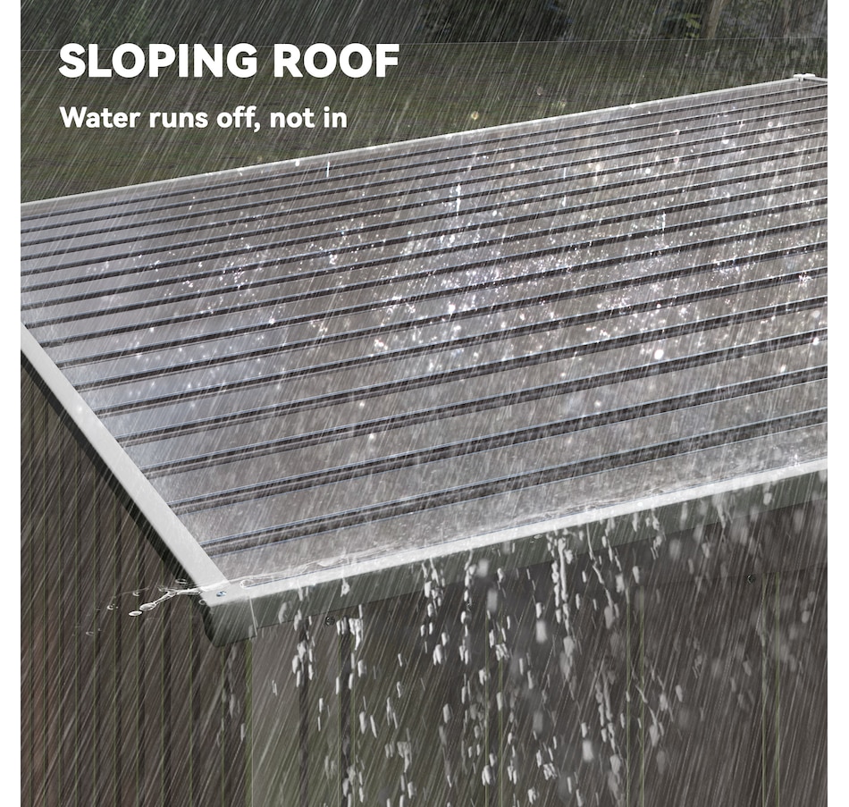 Image 964901_ALTMORE14.jpg, Product 964-901 / Price $399.99, Outsunny 5 x 7FT Lean to Outdoor Storage Shed w/ Foundation, Light Grey from Outsunny on TSC.ca's Home & Garden department