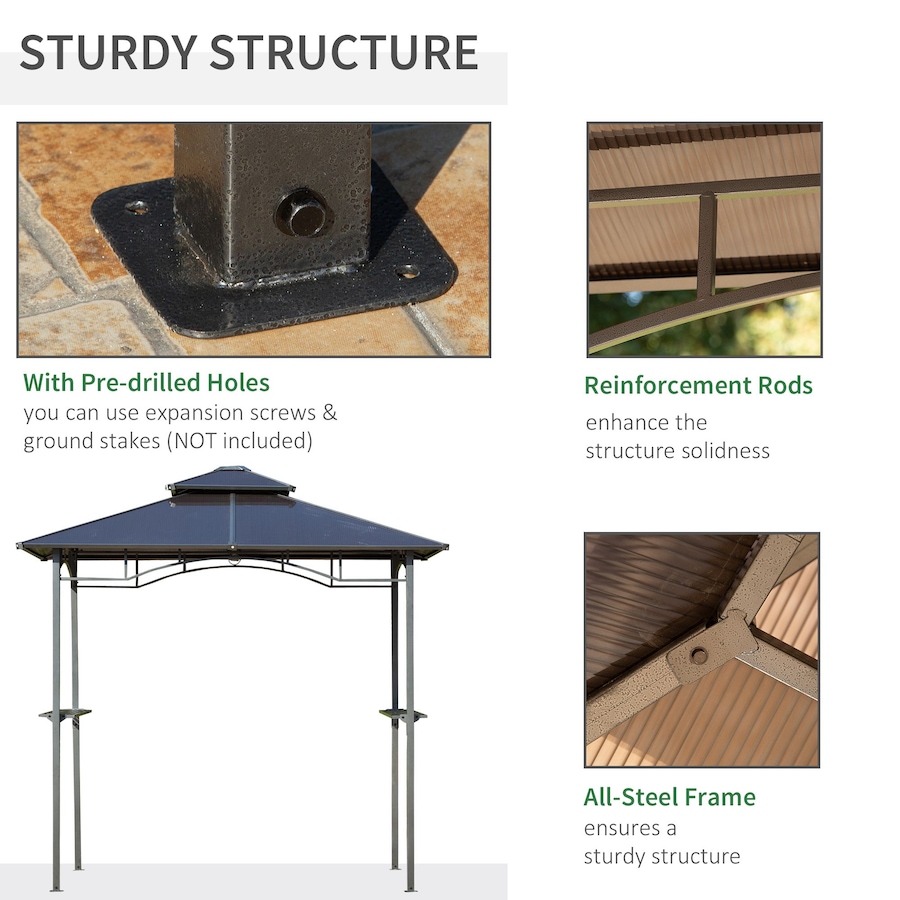 Image 964905_ALTMORE3.jpg, Product 964-905 / Price $349.99, Outsunny 8' x 5' Hardtop Grill Gazebo from Outsunny on TSC.ca's Home & Garden department