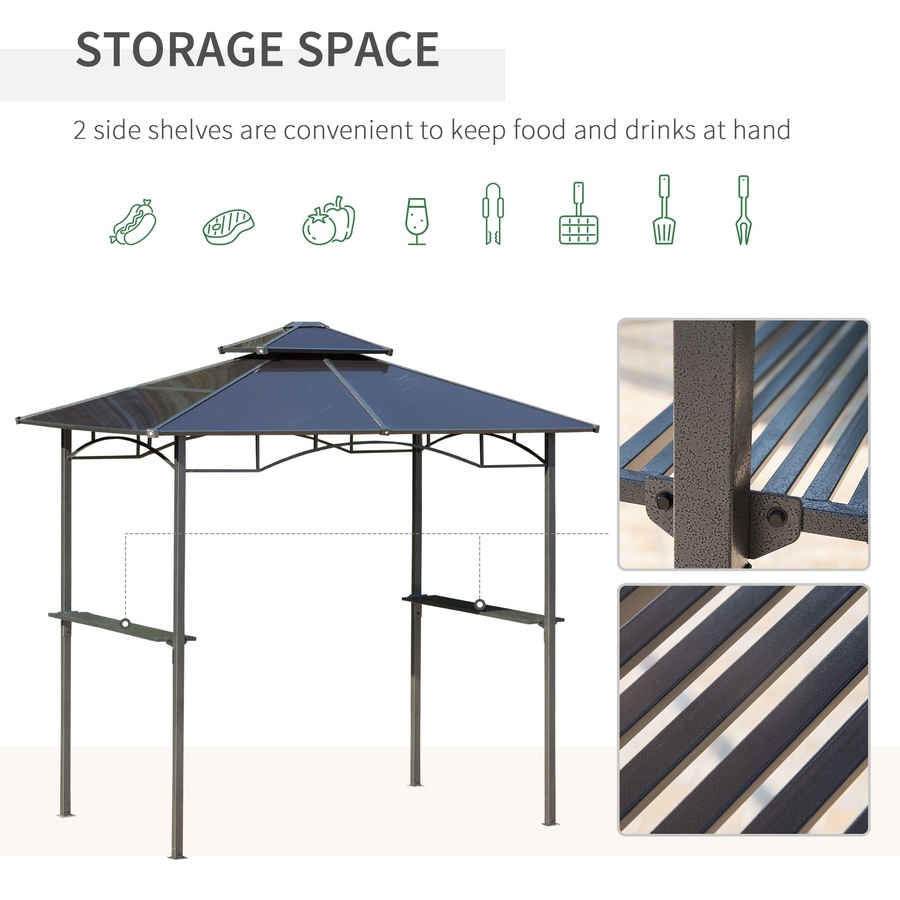 Image 964905_ALTMORE4.jpg, Product 964-905 / Price $349.99, Outsunny 8' x 5' Hardtop Grill Gazebo from Outsunny on TSC.ca's Home & Garden department