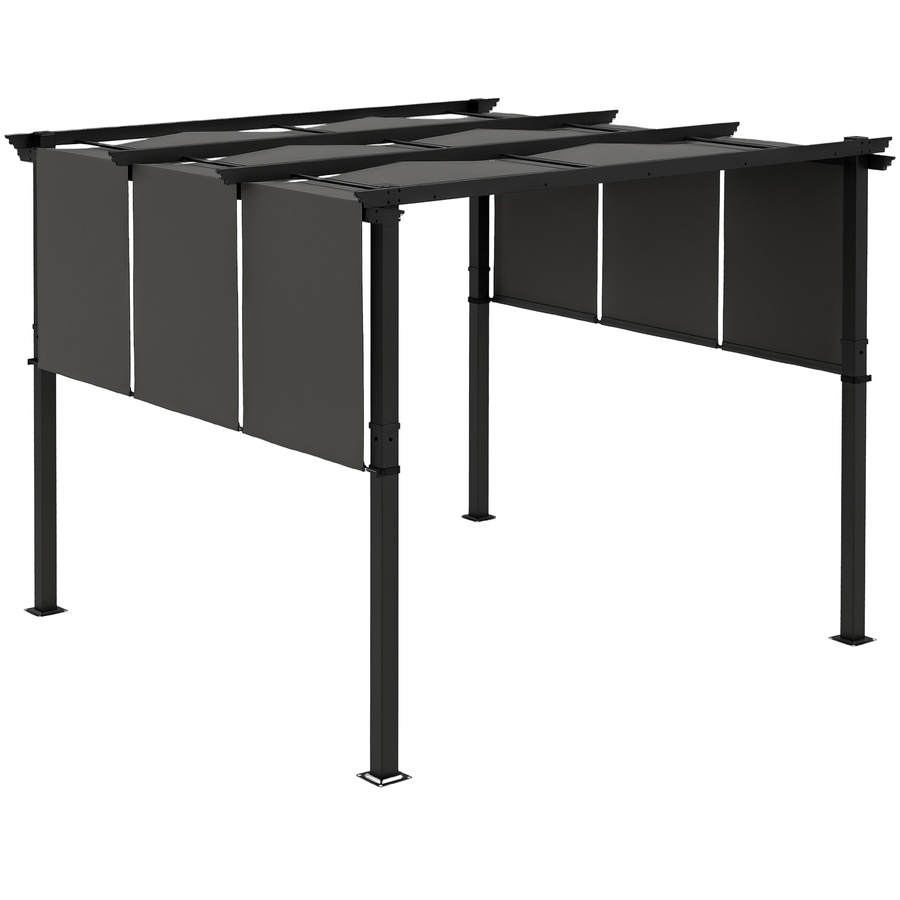 Image 964937.png, Product 964-937 / Price $282.99, Outsunny 10' x 10' Metal Pergola with Retractable Canopy for Patio, Deck from Outsunny on TSC.ca's Home & Garden department