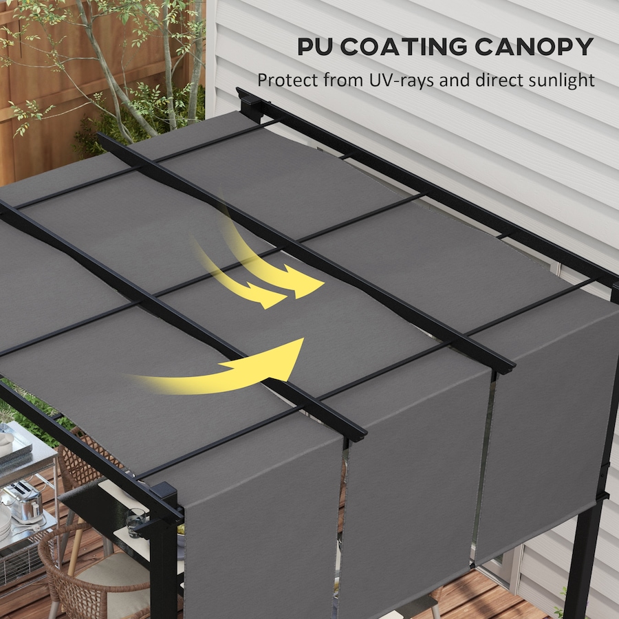 Image 964937_ALTMORE11.jpg, Product 964-937 / Price $282.99, Outsunny 10' x 10' Metal Pergola with Retractable Canopy for Patio, Deck from Outsunny on TSC.ca's Home & Garden department
