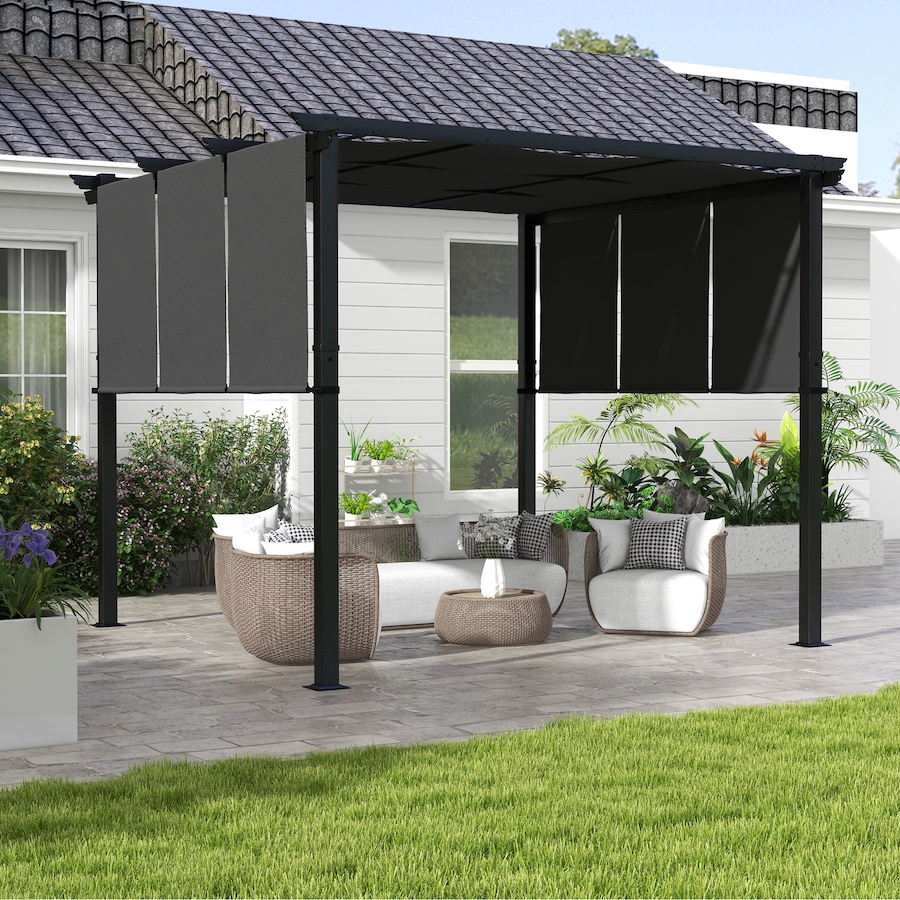 Image 964937_ALTMORE9.jpg, Product 964-937 / Price $282.99, Outsunny 10' x 10' Metal Pergola with Retractable Canopy for Patio, Deck from Outsunny on TSC.ca's Home & Garden department