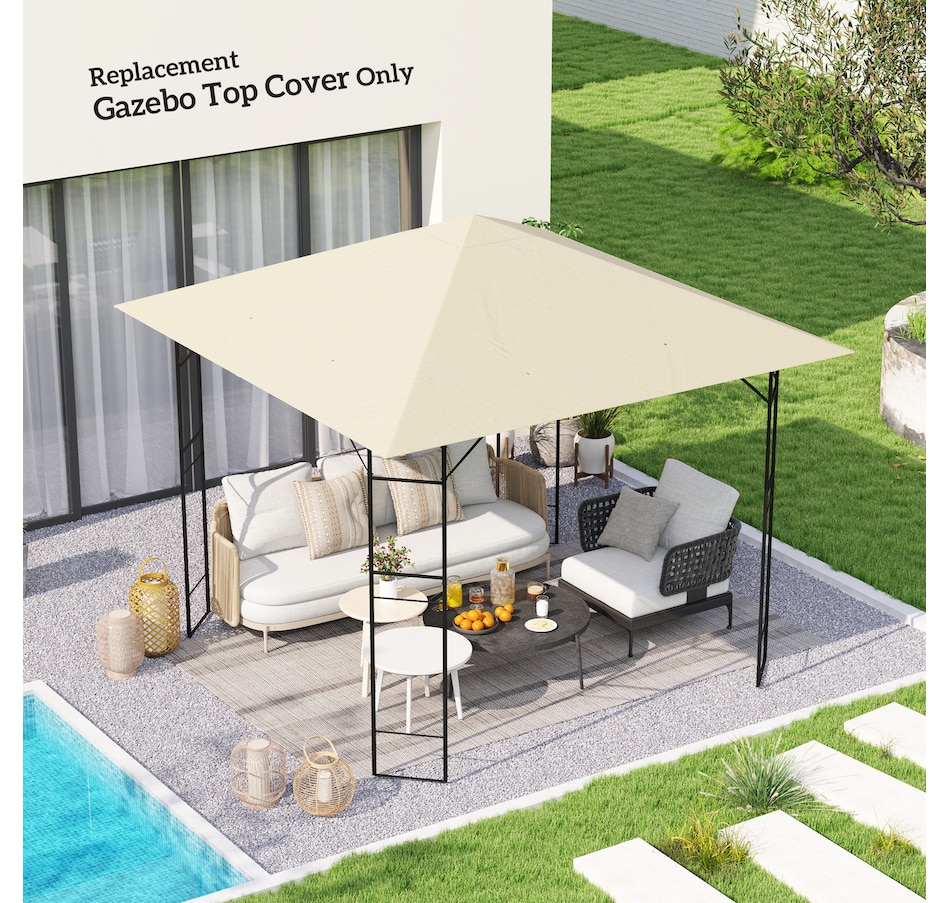 Image 964944_ALTMORE1.jpg, Product 964-944 / Price $64.99, 10' x 10' Gazebo Replacement Cover, Gazebo Roof Replacement, Cream White from Outsunny on TSC.ca's Home & Garden department