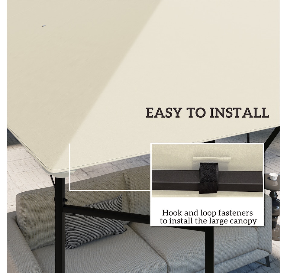 Image 964944_ALTMORE4.jpg, Product 964-944 / Price $64.99, 10' x 10' Gazebo Replacement Cover, Gazebo Roof Replacement, Cream White from Outsunny on TSC.ca's Home & Garden department