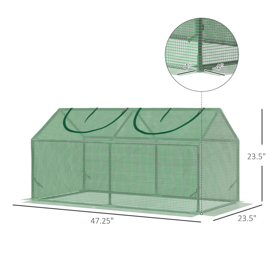 Image 964946_ALTMORE2.jpg, Product 964-946 / Price $36.99, Outsunny 47" x 24" x 24" Portable Mini Tunnel Greenhouse from Outsunny on TSC.ca's Home & Garden department