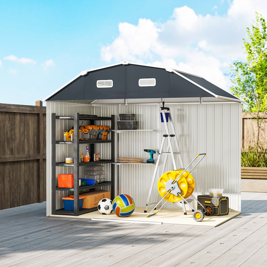 Image 964948_ALTMORE15.jpg, Product 964-948 / Price $309.99, Outsunny 8' x 4' Metal Outdoor Storage Shed with Adjustable Shelves from Outsunny on TSC.ca's Home & Garden department