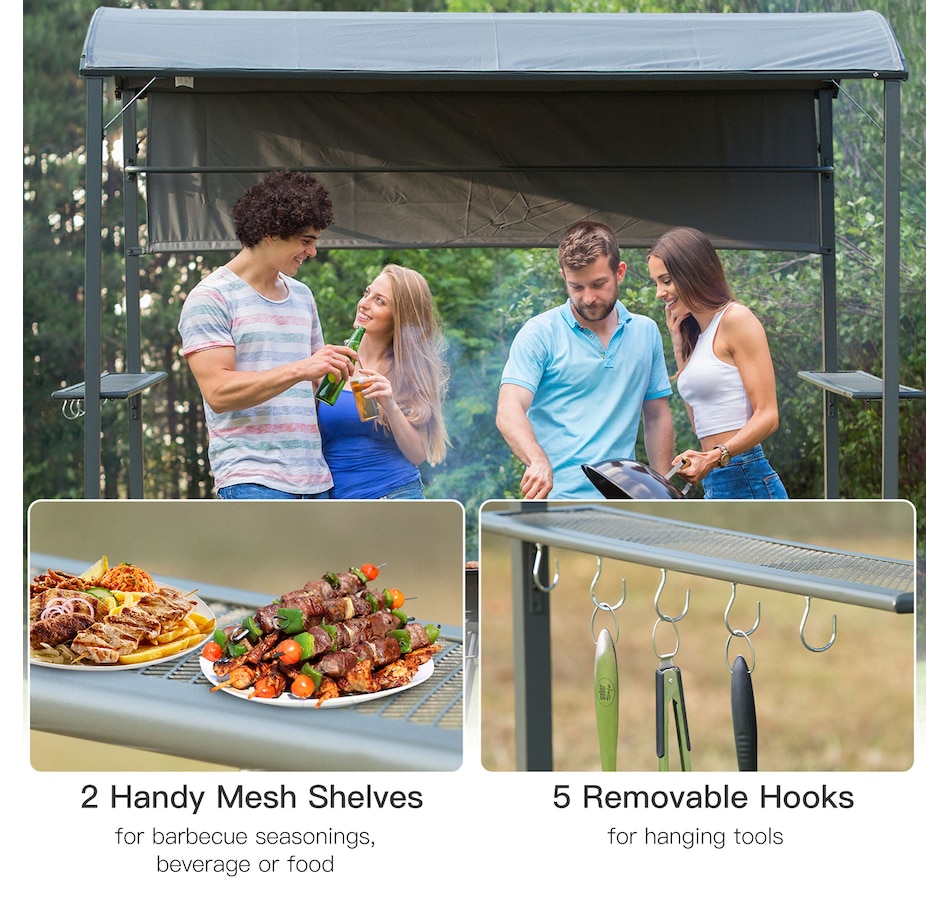 Image 964953_ALTMORE3.jpg, Product 964-953 / Price $169.99, Outsunny 7x4.5ft Outdoor BBQ Gazebo Tent from Outsunny on TSC.ca's Home & Garden department