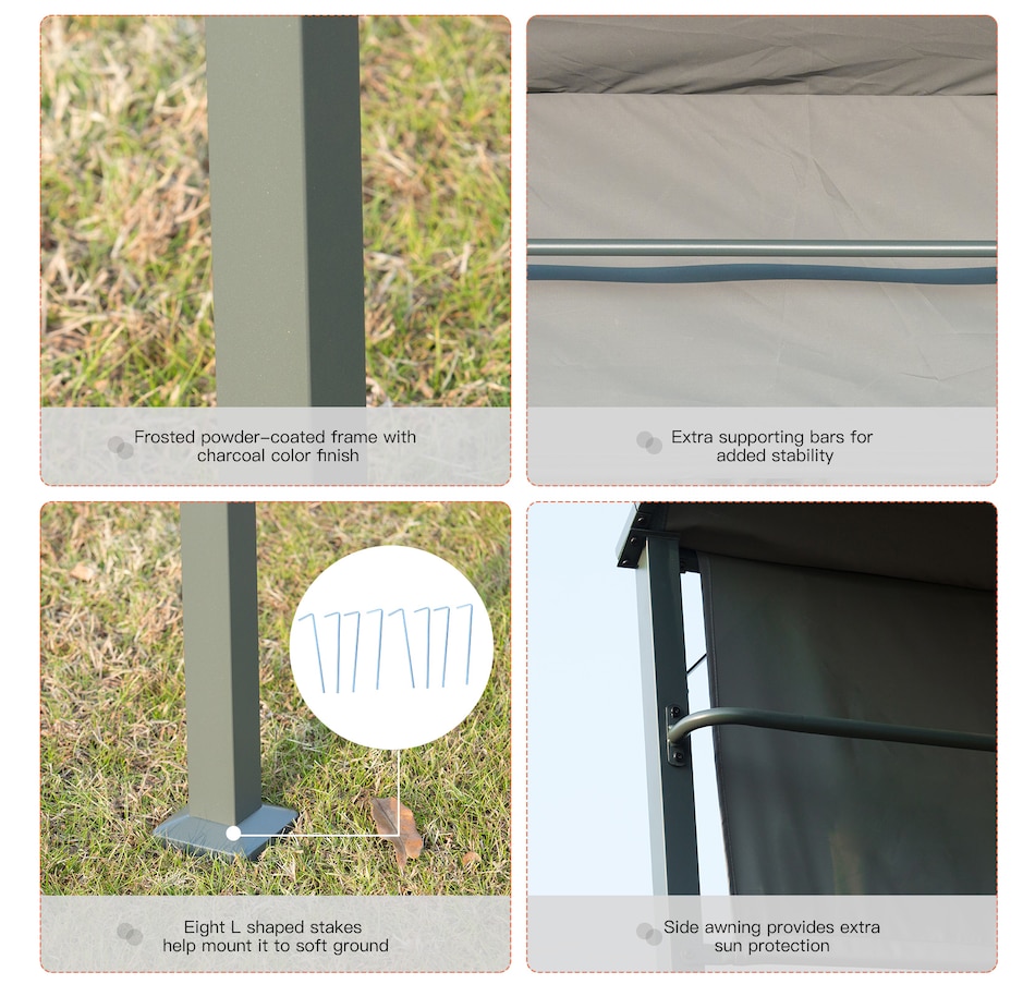 Image 964953_ALTMORE4.jpg, Product 964-953 / Price $169.99, Outsunny 7x4.5ft Outdoor BBQ Gazebo Tent from Outsunny on TSC.ca's Home & Garden department