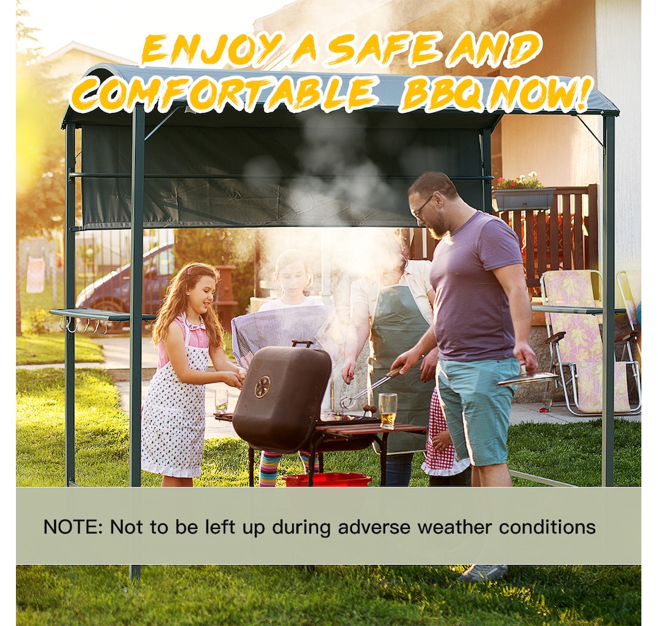 Image 964953_ALTMORE6.jpg, Product 964-953 / Price $169.99, Outsunny 7x4.5ft Outdoor BBQ Gazebo Tent from Outsunny on TSC.ca's Home & Garden department