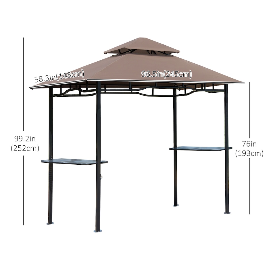 Image 964954_ALTMORE2.jpg, Product 964-954 / Price $159.99, Outsunny 8' x 5' BBQ Grill Gazebo Tent from Outsunny on TSC.ca's Home & Garden department